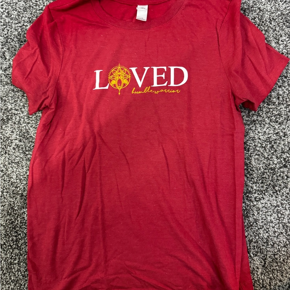 Red Humble Warrior Power Yoga T-Shirt